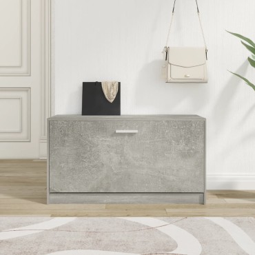 vidaXL Παπουτσοθήκη Γκρι Σκυρ. 80x24x45cm από Επεξεργασμένο Ξύλο