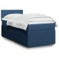 vidaXL Κρεβάτι Boxspring με Στρώμα Μπλε 100 x 200 εκ. Υφασμάτινο