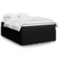 vidaXL Κρεβάτι Boxspring με Στρώμα Μαύρο 140x190 εκ. Υφασμάτινο