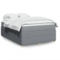 vidaXL Κρεβάτι Boxspring με Στρώμα Αν. Πράσινο 160x200εκ Υφασμάτινο