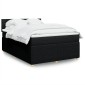 vidaXL Κρεβάτι Boxspring με Στρώμα Μαύρο 140x200cm Υφασμάτινο 1 τεμ. - Διπλό