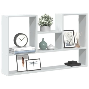 vidaXL Ραφιέρα Τοίχου Λευκό 99x15x60cm από Επεξεργασμένο Ξύλο 1 τεμ.