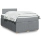 vidaXL Κρεβάτι Boxspring με Στρώμα Ανοιχτό Γκρι 120x200cm Υφασμάτινο 1 τεμ. - Μονό