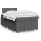 vidaXL Κρεβάτι Boxspring με Στρώμα Σκούρο Γκρι 120x200 εκ. Υφασμάτινο