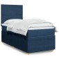 vidaXL Κρεβάτι Boxspring με Στρώμα Μπλε 100x200cm Υφασμάτινο 1 τεμ. - Μονό