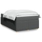 vidaXL Κρεβάτι Boxspring με Στρώμα Σκούρο Γκρι 120x200 εκ. Υφασμάτινο