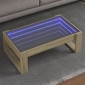 vidaXL Τραπεζάκι Σαλονιού Άπειρο Φως LED Sonoma Δρυς 90x53x30cm 1 τεμ.