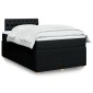 vidaXL Κρεβάτι Boxspring με Στρώμα Μαύρο 120x200 εκ. Υφασμάτινο