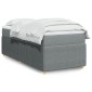 vidaXL Κρεβάτι Boxspring με Στρώμα Ανοιχτό Γκρι 90x200 εκ. Υφασμάτινο