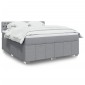 vidaXL Κρεβάτι Boxspring με Στρώμα Ανοιχτό Γκρι 180x200 εκ. Υφασμάτινο