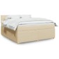 vidaXL Κρεβάτι Boxspring με Στρώμα Κρεμ 180x200 εκ. Υφασμάτινο