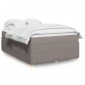 vidaXL Κρεβάτι Boxspring με Στρώμα Taupe 160x200 εκ. Υφασμάτινο