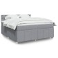 vidaXL Κρεβάτι Boxspring με Στρώμα Ανοιχτό Γκρι 180x200 εκ. Υφασμάτινο