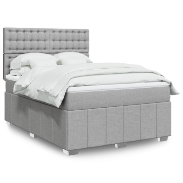 vidaXL Κρεβάτι Boxspring με Στρώμα Αν. Πράσινο 160x200εκ Υφασμάτινο