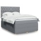vidaXL Κρεβάτι Boxspring με Στρώμα Ανοιχτό Γκρι 140x200 εκ. Υφασμάτινο