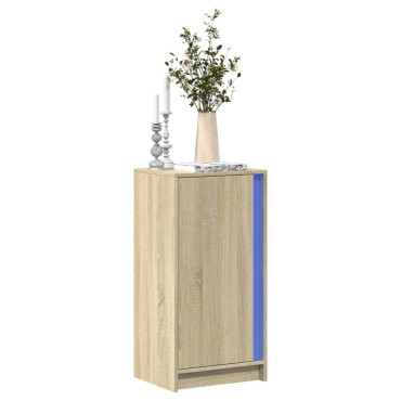 vidaXL Ντουλάπι με Φώτα LED Sonoma Δρυς 42,5x34x85cm Επεξ. Ξύλο 1 τεμ.