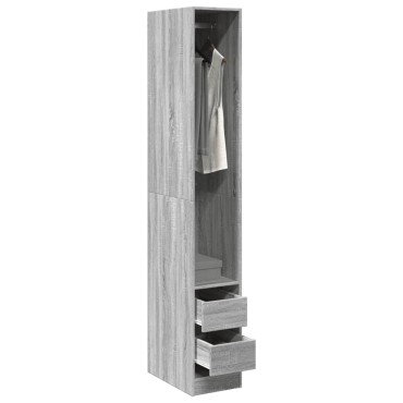 vidaXL Ντουλάπα Γκρι Sonoma 30x50x200cm από Επεξεργασμένο Ξύλο 1 τεμ.