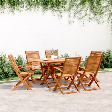 vidaXL Καρέκλες Κήπου Πτυσσόμενες 6 τεμ. 57x66x95cm Μασίφ Ακακία