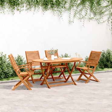 vidaXL Καρέκλες Κήπου Πτυσσόμενες 4 τεμ. 57x66x95cm Μασίφ Ακακία