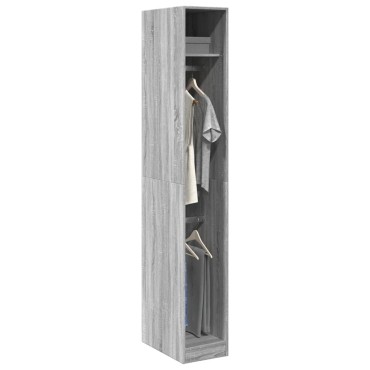 vidaXL Ντουλάπα Γκρι Sonoma 30x50x200cm από Επεξεργασμένο Ξύλο 1 τεμ.