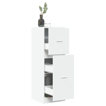 vidaXL Συρταριέρα Γενικής Χρήσης Λευκή 40x41x118cm Επεξ. Ξύλο 1 τεμ.