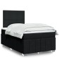 vidaXL Κρεβάτι Boxspring με Στρώμα Μαύρο 120x200 εκ. Υφασμάτινο