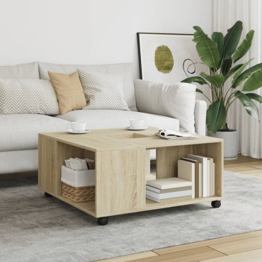 vidaXL Τραπεζάκι Σαλονιού Sonoma Δρυς 80x80x40cm Επεξεργασμένο Ξύλο 1 τεμ.