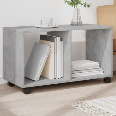 vidaXL Ντουλάπι Τροχήλατο Γκρι Σκυρ. 72x33x42,5cm από Επεξ. Ξύλο 1 τεμ.