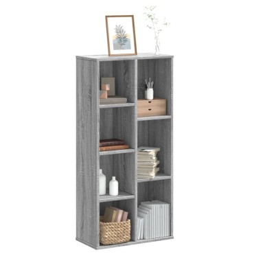 vidaXL Βιβλιοθήκη Γκρι Sonoma 50x25x105cm από Επεξεργ. Ξύλο 1 τεμ.