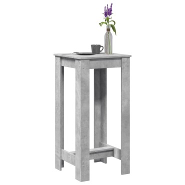 vidaXL Τραπέζι Μπαρ Γκρι Σκυροδέματος 51x50x103,5cm Επεξ. Ξύλο 1 τεμ.