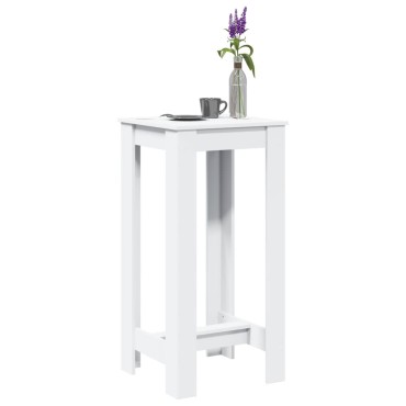 vidaXL Τραπέζι Μπαρ Λευκό 51x50x103,5cm Επεξ. Ξύλο 1 τεμ.