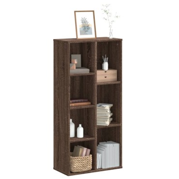 vidaXL Βιβλιοθήκη Καφέ Δρυς 50x25x105cm από Επεξεργασμένο Ξύλο 1 τεμ.