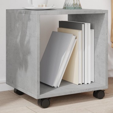 vidaXL Ντουλάπι Τροχήλατο Γκρι Σκυρ. 37x33x42,5cm από Επεξ. Ξύλο 1 τεμ.