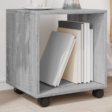 vidaXL Ντουλάπι Με Ροδάκια Γκρι Sonoma 37x33x42,5cm Επεξεργ. Ξύλο 1 τεμ.