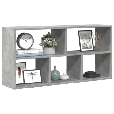 vidaXL Ραφιέρα Τοίχου Γκρι Σκυροδέματος 100x25x50cm από Επεξ. Ξύλο 1 τεμ.