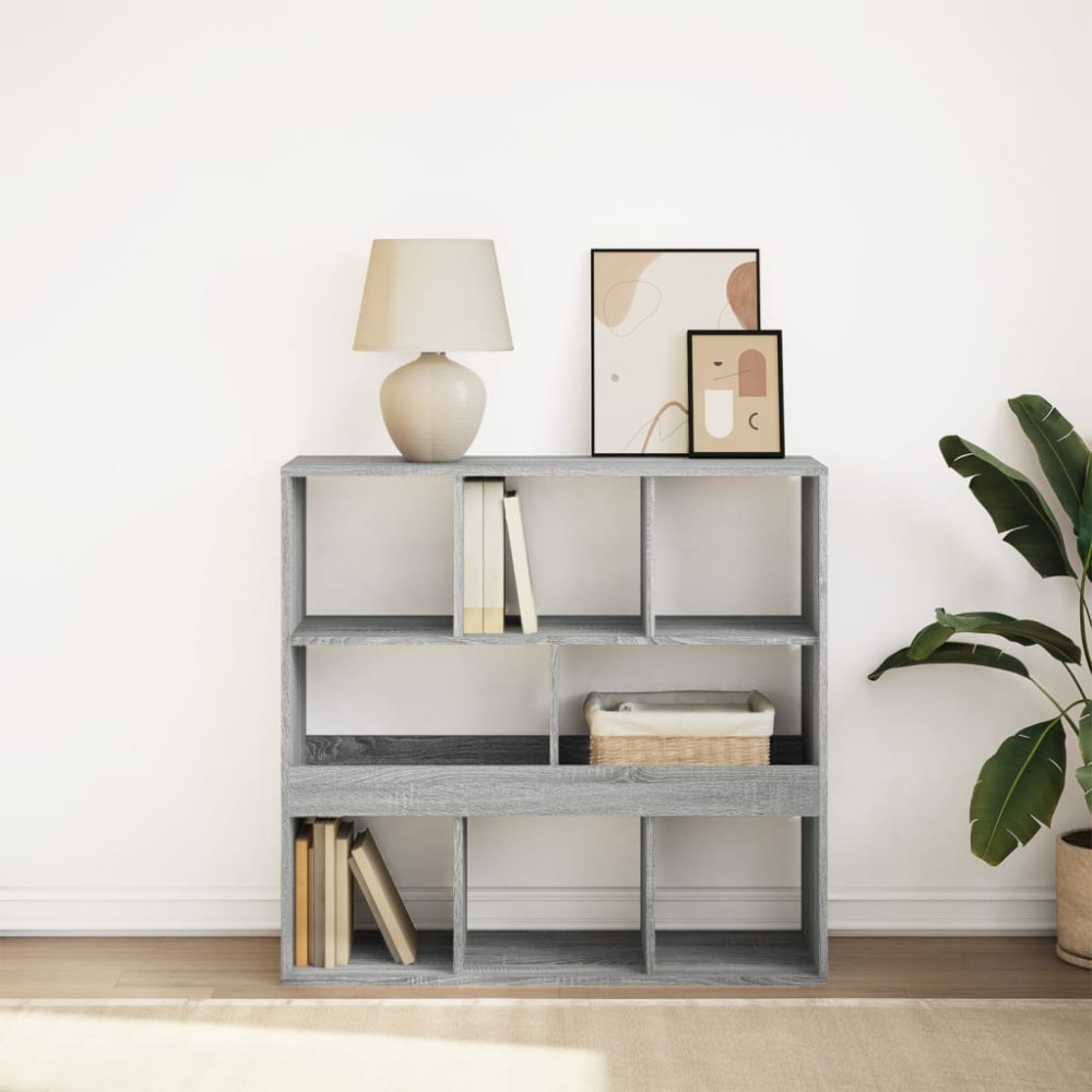 vidaXL Βιβλιοθήκη/Διαχωριστικό Χώρου Γκρι Sonoma 100x33x94,5cm 1 τεμ.
