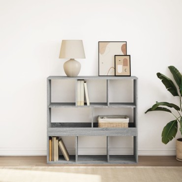 vidaXL Βιβλιοθήκη/Διαχωριστικό Χώρου Γκρι Sonoma 100x33x94,5cm 1 τεμ.