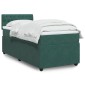 vidaXL Κρεβάτι Boxspring με Στρώμα Σκούρο Πράσινο 80x200 εκ. Βελούδινο