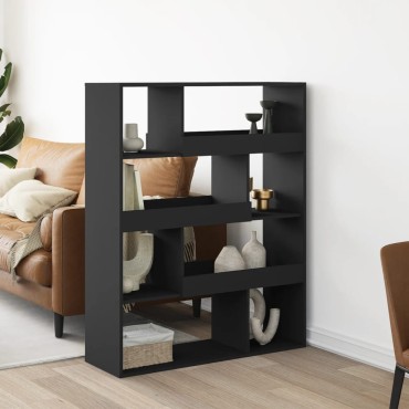 vidaXL Βιβλιοθήκη Μαύρη 100x33x125,5cm από Επεξεργασμένο Ξύλο 1 τεμ.