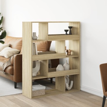 vidaXL Βιβλιοθήκη Sonoma Δρυς 100x33x125,5cm από Επεξεργασμένο Ξύλο 1 τεμ.