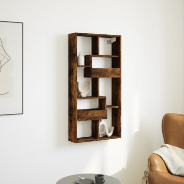 vidaXL Ντουλάπι Τοίχου Καπνιστή Δρυς 50x15x100cm Επεξεργασμένο Ξύλο 1 τεμ.