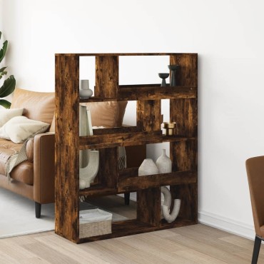 vidaXL Βιβλιοθήκη Καπνιστή Δρυς 100x33x125,5cm από Επεξεργασμένο Ξύλο 1 τεμ.