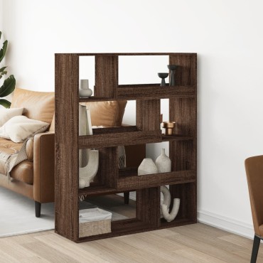 vidaXL Βιβλιοθήκη Καφέ Δρυς 100x33x125,5cm από Επεξεργασμένο Ξύλο 1 τεμ.