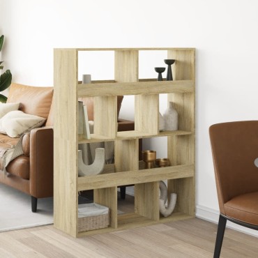 vidaXL Βιβλιοθήκη/Διαχωριστικό Χώρου Δρυς 100x33x125,5cm Επεξ. Ξύλο 1 τεμ.