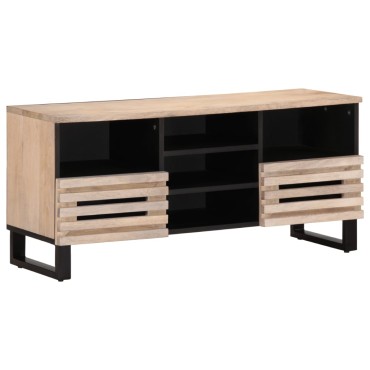 vidaXL Έπιπλο Τηλεόρασης 100x34x46cm από Μασίφ Ξύλο Μάνγκο 1 τεμ.