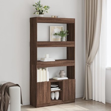 vidaXL Ντουλάπι Καφέ Δρυς 92x33x180cm από Επεξεργασμένο Ξύλο 1 τεμ.