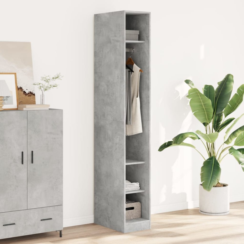 vidaXL Ντουλάπα Γκρι Σκυρ. 30x50x200cm από Επεξεργασμένο Ξύλο 1 τεμ.