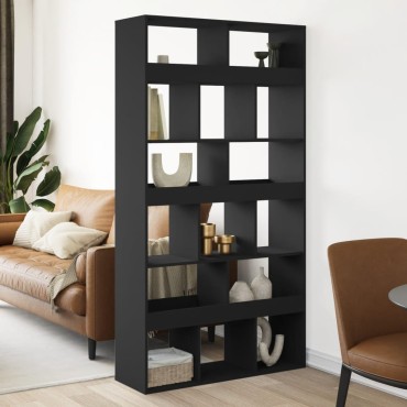 vidaXL Βιβλιοθήκη/Διαχωριστικό Χώρου Μαύρη 100x33x187,5cm Επεξ. Ξύλο 1 τεμ.