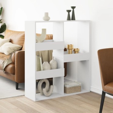 vidaXL Βιβλιοθήκη/Διαχωριστικό Χώρου Λευκό 100x33x115cm Επεξ. Ξύλο 1 τεμ.