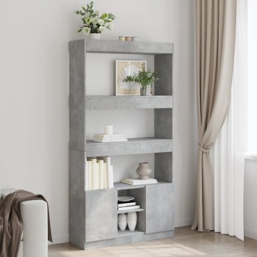 vidaXL Ντουλάπι Γκρι Σκυροδέματος 92x33x180cm από Επεξεργασμένο Ξύλο 1 τεμ.